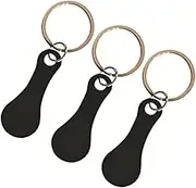 Generic 3Pcs Metal Trolley Tokens Keychain Shopping Cart Remover Pendant for Grocery Trolleys for Family Friends Practical Key Decoration