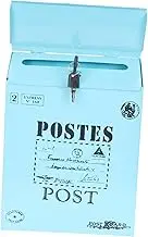HYTROVE Vintage Wall Mount Letter Box with Lock Retro Style Mailbox for Home Office Decor Secure Storage for Letters Mails Practical Design for Versatile Use