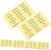 TEMPNAP 6 Sheets Classification Stickers Bathroom Labels Toiletry Labels Essential Oil Stickers Tag Paper Yellow