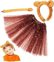 Toyvian 1 Set Lion Character Costume Lion Costume Accessories for Hairy Plush Fuzzy Tails Mane Realistic Skirt For Youth Adult Halloween Cosplay Tutu Polyester