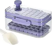 Tongke Press-Out Ice Cube Tray, One-Touch Easy Ice Cubes, Home Convenient Ice Tray Mold, Perfect Summer Drink Companion (Purple)