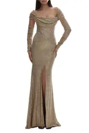 [Rhea Costa] MAHA DRESS IT 46 GOLD