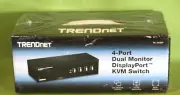 TRENDnet 4 Port Dual Monitor Display Port w/ KVM Switch NEW IN BOX!