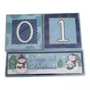 Cozy Christmas Advent Wooden Block Calendar by Hobby Lobby, New