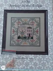 JUST NAN SPRING IN THE TULIPS LETTERED BORDER I CROSS STITCH CHART EMB. PACK