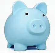 Sbrvaniy Cute Piggy Bank for My First Money Bank, Unbreakable Plastic Coin Bank for Girls and Boys, Large Size Piggy Banks, Practical Gifts for Birthday(Blue)
