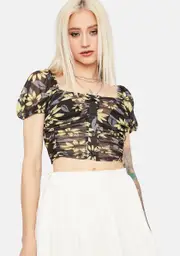 Life In The Sun Mesh Crop Top