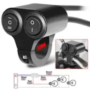 12V Motorcycle ATV Switch 7/8" Handlebar Dual Button ON/OFF/ON Control Switches
