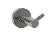 New Bradley 9612 Double Robe Hook - Silver 50Mm H X 50Mm W X 65Mm D