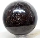 42mm Red Garnet Sphere Natural Almandine Crystal Sparkling Mineral Stone - India