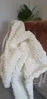 Chunky Knit Handmade Blanket Throw Off White / Cream