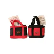 Trader Joe's Micro Tote Bag Red and Black Grocery Bag Limited Edition Lot Of 2