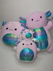 Squishmallows Monica hugmees hugmee 14" 10” 7” 3.5" Clip On Bundle BNWT