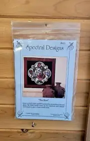 Vintage Sewing Pattern Stained Glass Rose Spectral Designs NEW 1991