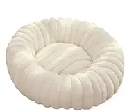 Donut Small Pet Bed - Cat Bed Soft Donut Plush Dog Bed,Round Cat Couch Washable Anti-Slip Pet Beds for Small Dogs & Small Cats