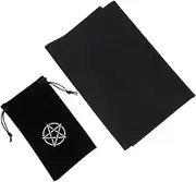 SECFOU 1 Set Tarot Storage Bag Deck of Cards Tarot Cards for Beginners RFID Net Bag Coin Game Credit Dice Holder Bags Coasters Tarot Card Bag Wallet Card Storage Clear Cardws Black Cloth