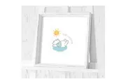 Winnie the Pooh Hello Sunshine Print (White/Yellow/Light Blue) (30cm x 30cm)