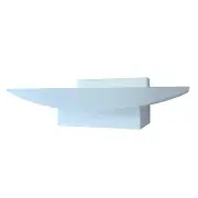 PHOENIX Wall Light Interior Surface Mounted 6W Curved Uplight Matte White 3000K Frosted Glass 660LM