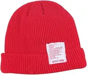 [Minkissy] Knitted Hat Newborn Hats Hat Hat Hats Boys Hat for Boys Caps Cap Boy Cap Hats Beanie Hat Hats Knitted Cap Red