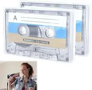 Blank Cassette Tapes 90min,2 Pcs Blank Cassette Tapes for Recording,Blank Tapes for Recording,90 Min Recording Time Cassette Tapes Blank for for Voice Recordings,Lectures,and Teaching Or Other Devices