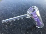5" Glass Bubbler Pipe Shower Head hammer Pink Slime Pipe