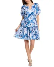 Julia Jordan Crushed Taffeta Shift Dress