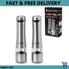 Russell Hobbs Electric Salt and Pepper Mills Grinders Battery Operated Set