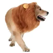 Dog Lion Mane Costume - Realistic Mane with Ears for Medium to Large Sized Do...
