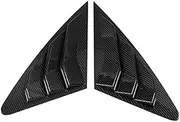 2PCS Car Rear Window Shutter Cover Compatible for A4 S4 B8 Sedan 2009-2016 Quater Window Louvers Side Vent Trim Car Styling(Carbon Fiber Look)