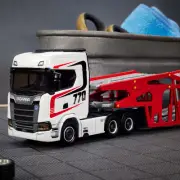 1/64 Hot Wheels RLC Elite 64 Scania 770 S Auto Transport Car Carrier - In Hand