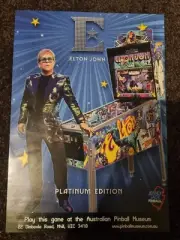 Elton John Platinum APM - JJP Pinball - Promotional Original Advertising Flyer