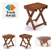 Shower Bench-Bamboo Folding Shower Stool Seat Chair Fully Assembled-Hold Up t...
