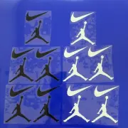 Vynil logo HTV IRON ON 20 Pcs 2"×1"jumpman-2"×1/2" Check approx 10white-10black