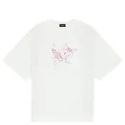 [We11done] Ivory Monster Print Distressed Tee