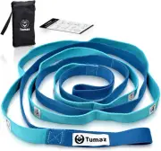 Stretching Strap - 10 Loops & Non-Elastic Yoga Strap - the Perfect Home Workout