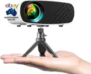 Mini Projector, Full HD 1080P Supported Projector with Tripod, Small Portable Ou