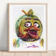 Chica Ballpoint Pen Print, Five Nights At Freddy's Art Poster