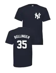 YOUTH Cody Bellinger # 35 NEW YORK Baseball T-SHIRT NAVY or Gray FREE SHIPPING