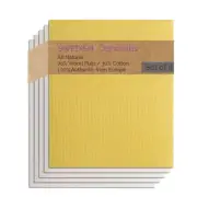 Swedish Dishcloths 5 Pack (1 Yellow, 4 Natural) Combo YNNNN Paper Towel Replacem
