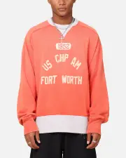 [CHAMPION] Champion 50's Saddle Crew Sweatshirt Team Red Scarlet - Size M M TEAM RED SCARLE