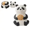 PT Panda Bear Holding a Cookie Hand Painted Ceramic Cookie Jar