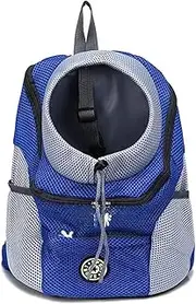 Pet Backpack, Outdoor Portable Travel Breathable Chest Bag, Pet Supplies, Small Dog Backpack Strap, Pet Travel Strap(Color:Blue,Size:Small)