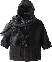 [Rothschild] Little Boys' Wool-Blend Duffle Coat with Scarf