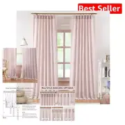 Eco-Friendly Pink Pinch Pleat Curtains - Light Filtering Drapes for Living Rooms