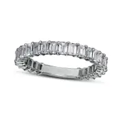 2.5 CT. T.W. Certified Emerald-Cut Lab-Created Diamond Eternity Anniversary Band in Solid 14K White Gold (F/VS2)