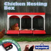 3 Compartment Nesting Box Chicken Hen Chook Brooder Roll Away Laying Nest Boxes