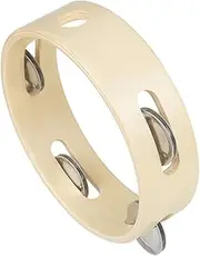 UPKOCH Wooden Tambourine for Jingles Handheld Percussion Instrument for Music Education and Coordination Development Young Musicians