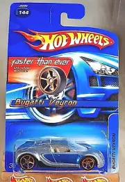 2006 Hot Wheels Faster Than Ever #144 BUGATTI VEYRON Silver/Blue w/Gold FTE Sp