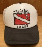 Salt Life Lager Mesh Snapback Trucker Hat Cap White & Black Mens OSFA NWT New!!