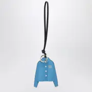 [Miu Miu] Trick keyring Pervinca colour in leather One size Light blue